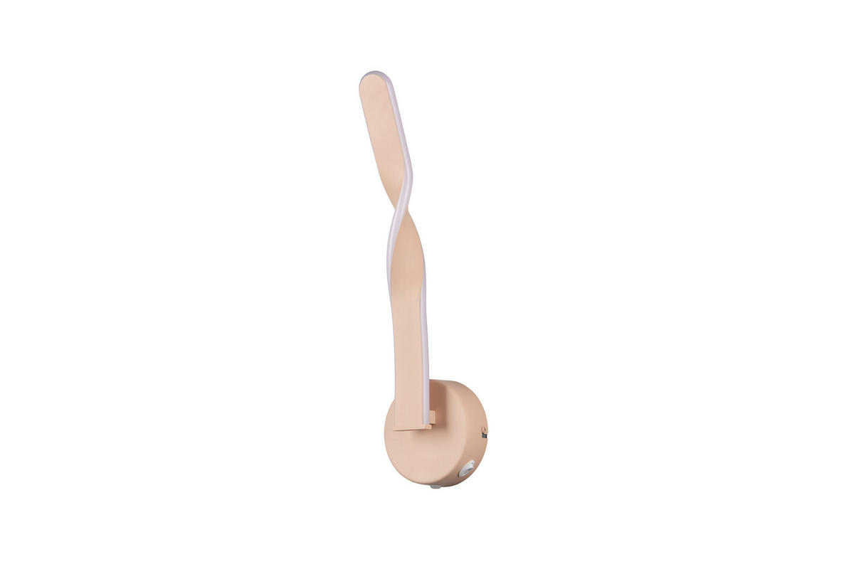 LED-WANDLEUCHTE - Sandfarben/Weiss, Design, Kunststoff/Metall (45,5/12/15cm)