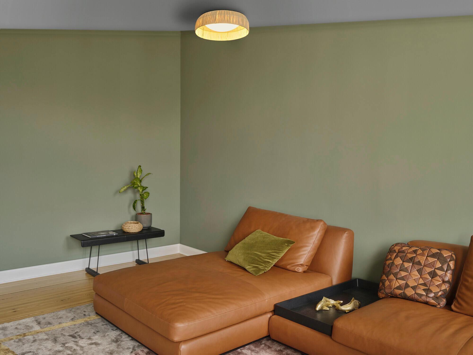 LED-DECKENLEUCHTE 50/13 cm   - Braun, Natur, Naturmaterialien/Metall (50/13cm) - Osram