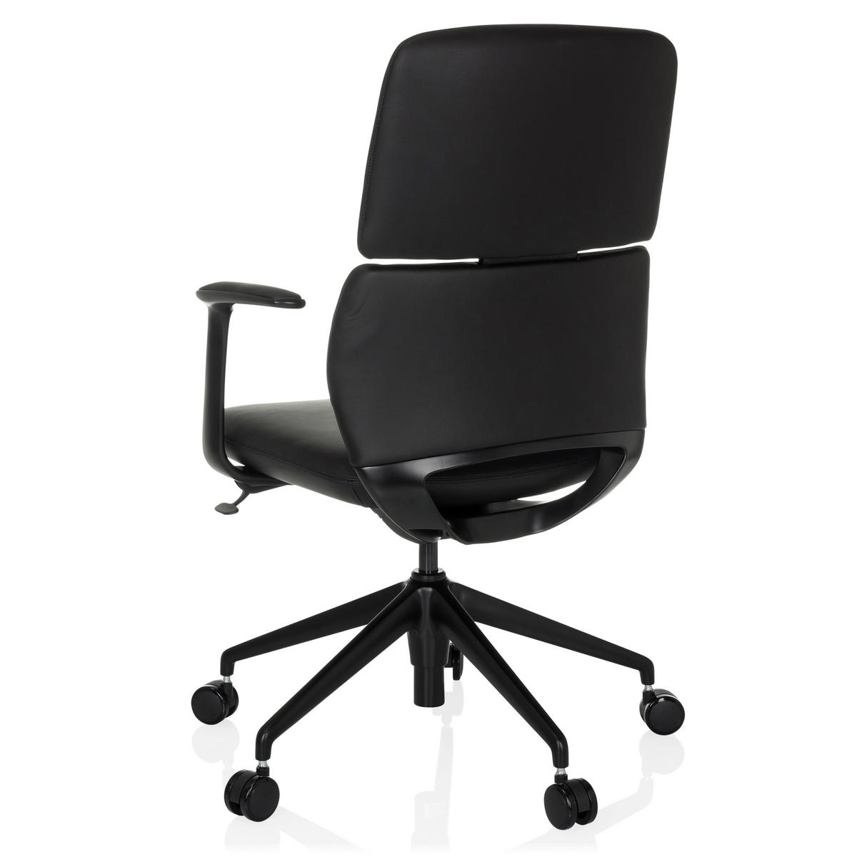 DREHSTUHL  - Schwarz, MODERN, Leder/Kunststoff (62/98-108/60cm) - MID.YOU
