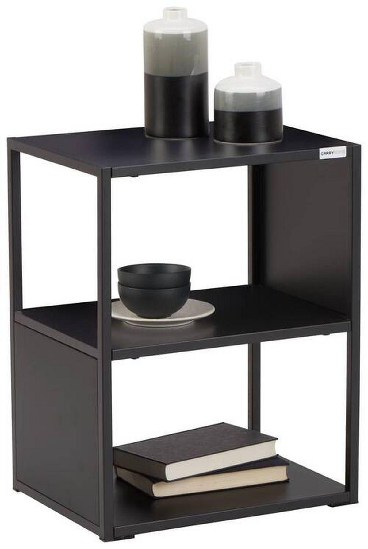 BEISTELLTISCH in Metall 40/30/51 cm  - Schwarz, Trend, Kunststoff/Metall (40/30/51cm) - Carryhome