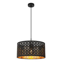 LUSTRĂ 40/140 cm  - auriu/negru, Basics, metal/textil (40/140cm)