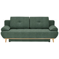 SCHLAFSOFA in Flachgewebe Grün  - Beige/Naturfarben, Design, Holz/Textil (200/71/95cm) - Livetastic
