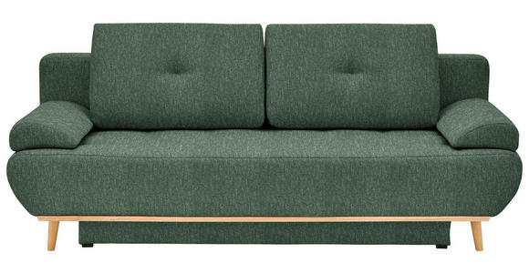 SCHLAFSOFA Flachgewebe Grün - Beige/Naturfarben, Design, Holz/Textil (200/71/95cm) - Novel