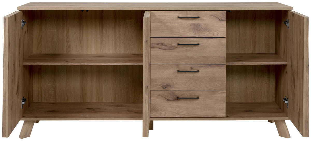 SIDEBOARD  in 175/85/40 cm  - Eichefarben, LIFESTYLE, Holzwerkstoff/Metall (175/85/40cm) - MID.YOU