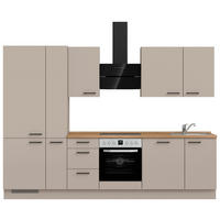 KÜCHENLEERBLOCK 300 cm   in Eichefarben, Sandfarben  - Sandfarben/Eichefarben, MODERN, Holzwerkstoff/Metall (300cm) - Nobilia