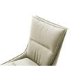 STUHL in Edelstahl beschichtet Metall, Textil - Edelstahlfarben/Cappuccino, Design, Textil/Metall (49/90/65cm) - Novel