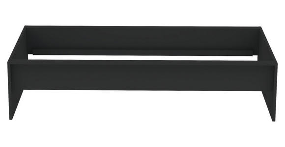 BETTRAHMEN 90/200 cm in Anthrazit - Anthrazit, KONVENTIONELL, Holzwerkstoff (90/200cm) - Hom`in