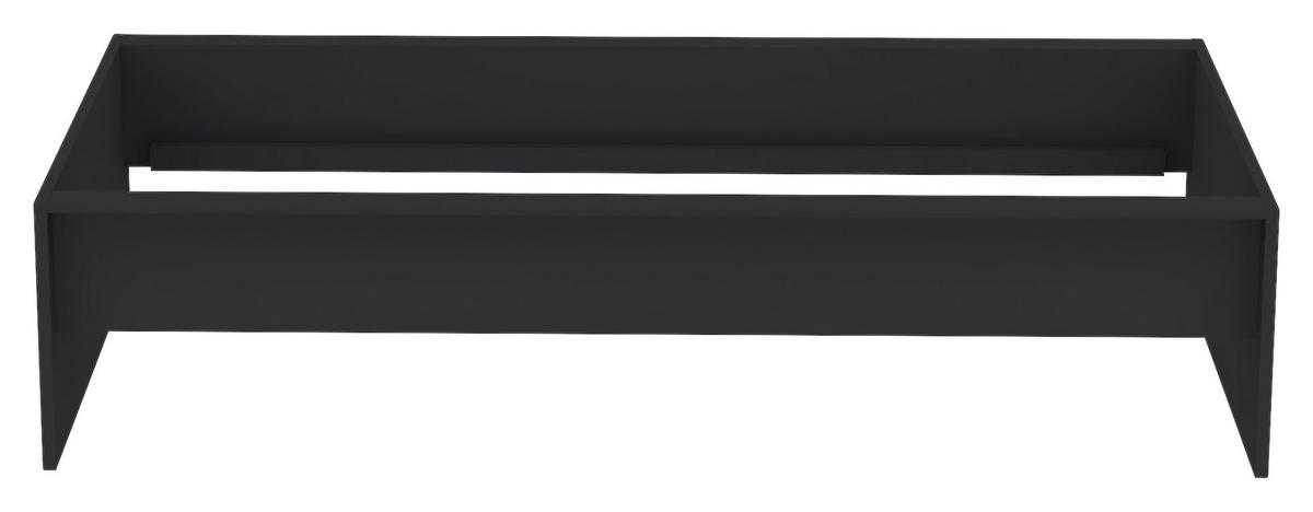 BETTRAHMEN 90/200 cm  in Anthrazit  - Anthrazit, Konventionell, Holzwerkstoff (90/200cm) - Hom`in