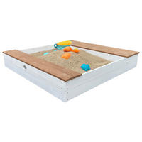 SANDKASTEN  - Braun/Weiß, KONVENTIONELL, Holz (117/18,7/119cm) - Ambia Garden