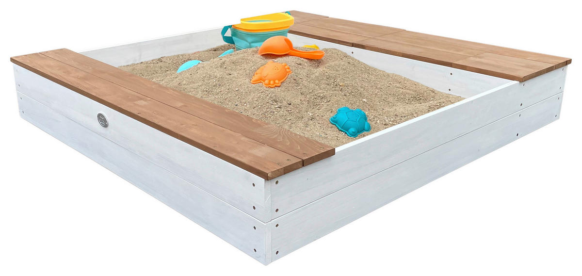 SANDKASTEN  - Braun/Weiß, KONVENTIONELL, Holz (117/18,7/119cm) - Ambia Garden