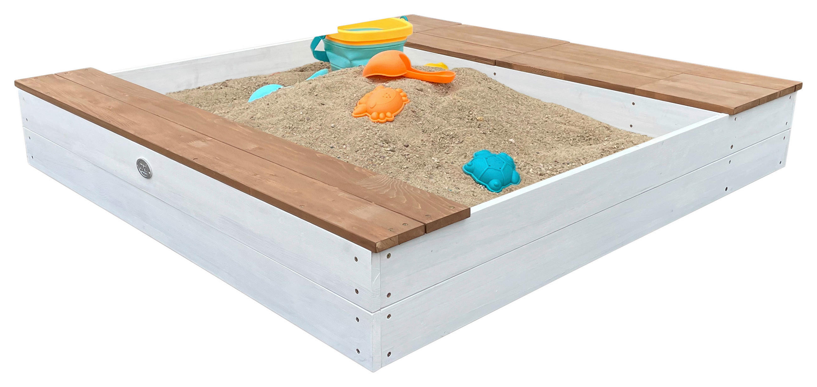 XXXLutz Sandkasten Braun, Weiß 117x18.7x119 cm