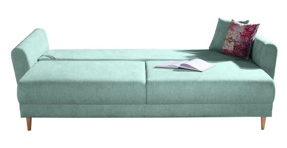 DREISITZER-SOFA in Textil Blau, Grün - Blau/Multicolor, Design, Holz/Textil (235/87/98cm) - Hom`in