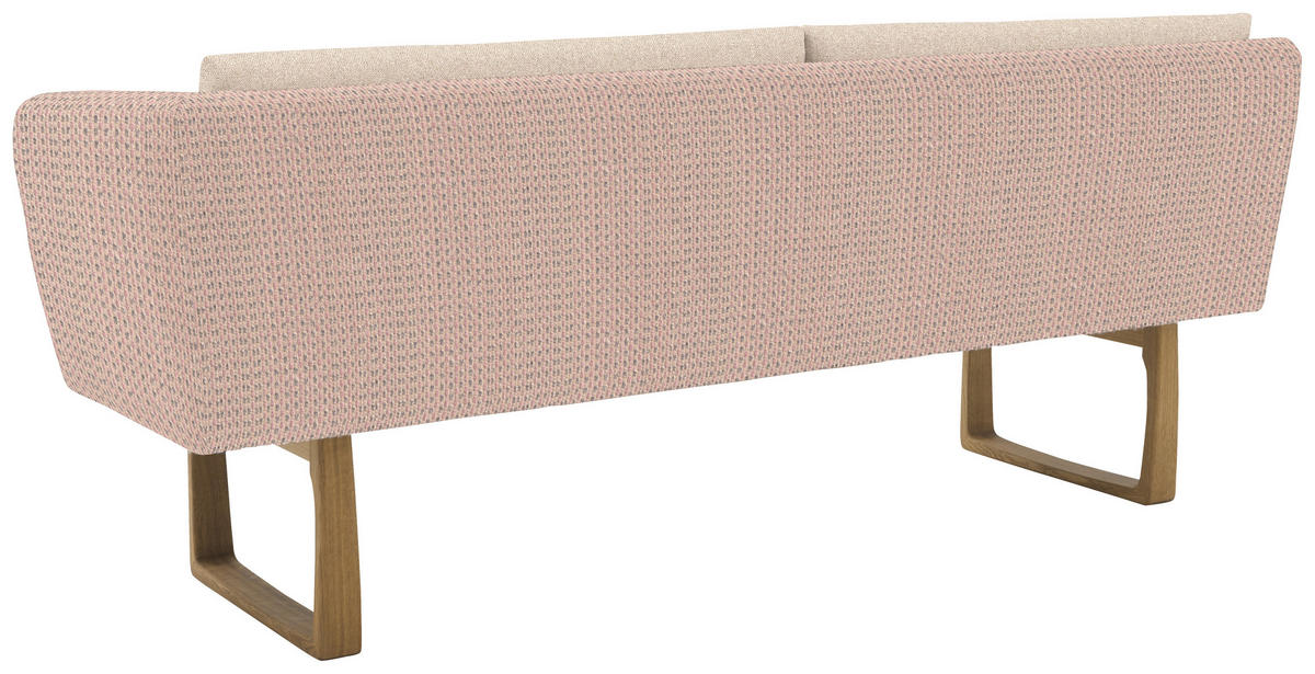 SITZBANK 224/91/69 cm Flachgewebe Naturfarben, Rosa massiv Holz  - Eichefarben/Naturfarben, Design, Holz/Textil (224/91/69cm) - Valnatura
