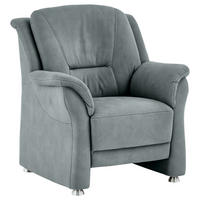 SESSEL in Mikrofaser Blaugrau  - Beige/Blaugrau, KONVENTIONELL, Textil/Metall (90/100/92cm) - Beldomo Comfort