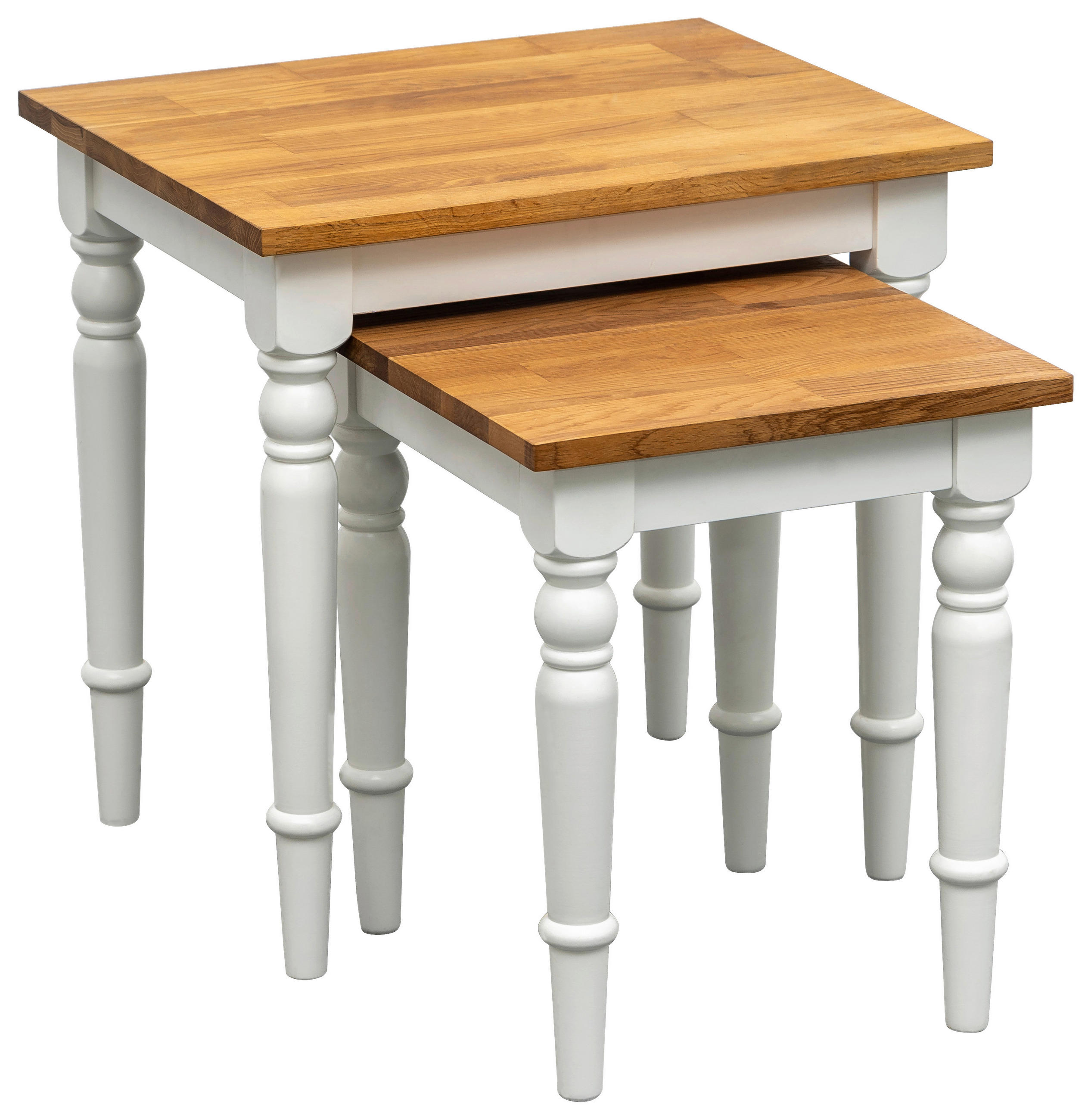 SATZTISCH in Holz  - Weiß/Naturfarben, MODERN, Holz (50/35/50/42/40/40cm) - MID.YOU