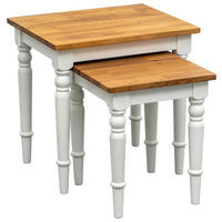 SATZTISCH in Holz  - Weiß/Naturfarben, MODERN, Holz (50/35/50/42/40/40cm) - MID.YOU