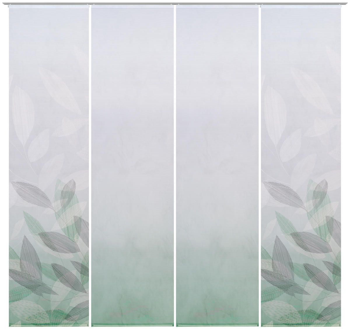 FLÄCHENVORHANG  4 Stück  halbtransparent   60/245 cm  - Grün, Natur, Textil (60/245cm) - Novel