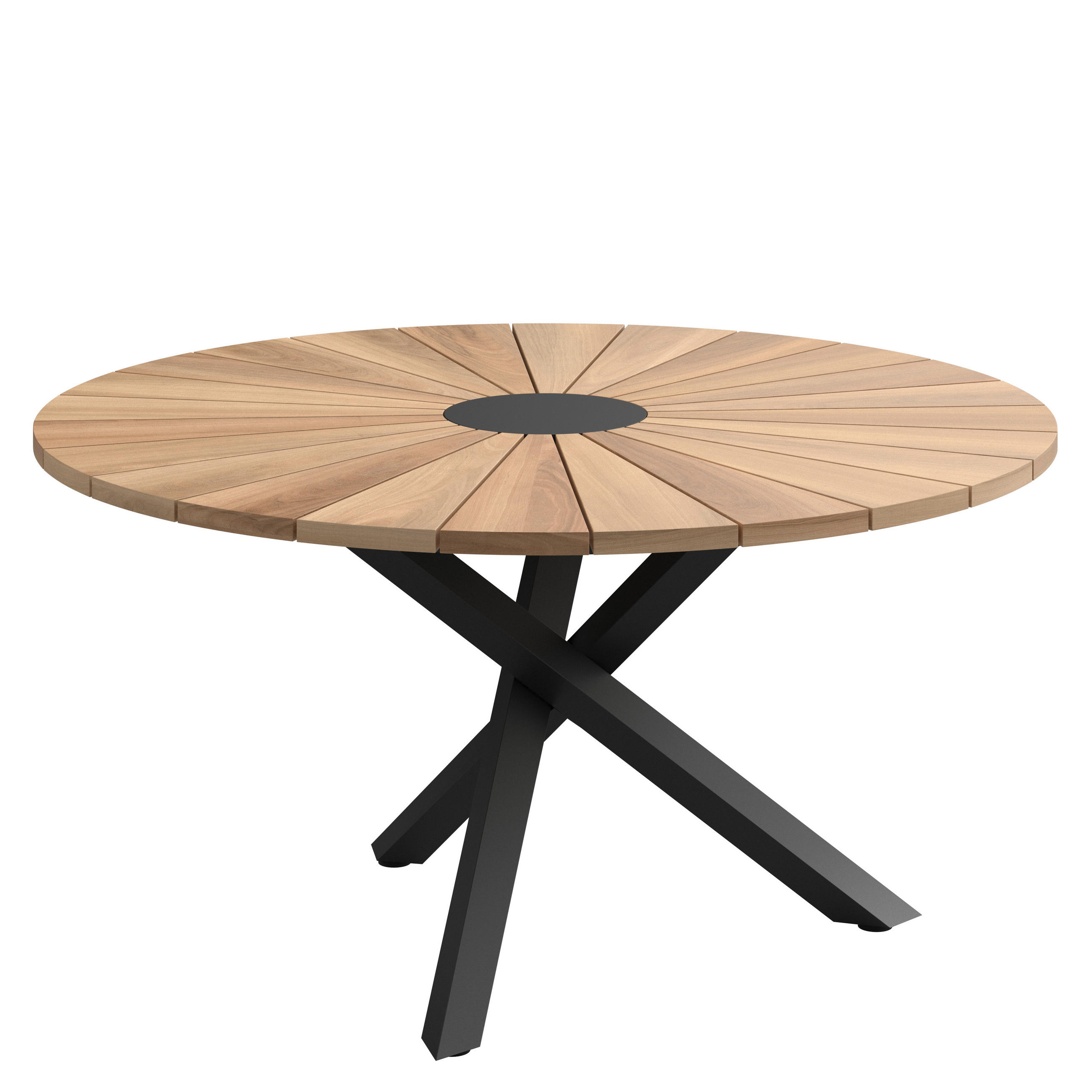 GARTENTISCH  - Schwarz/Naturfarben, MODERN, Holz/Metall (150/75/150cm) - Ambia Garden