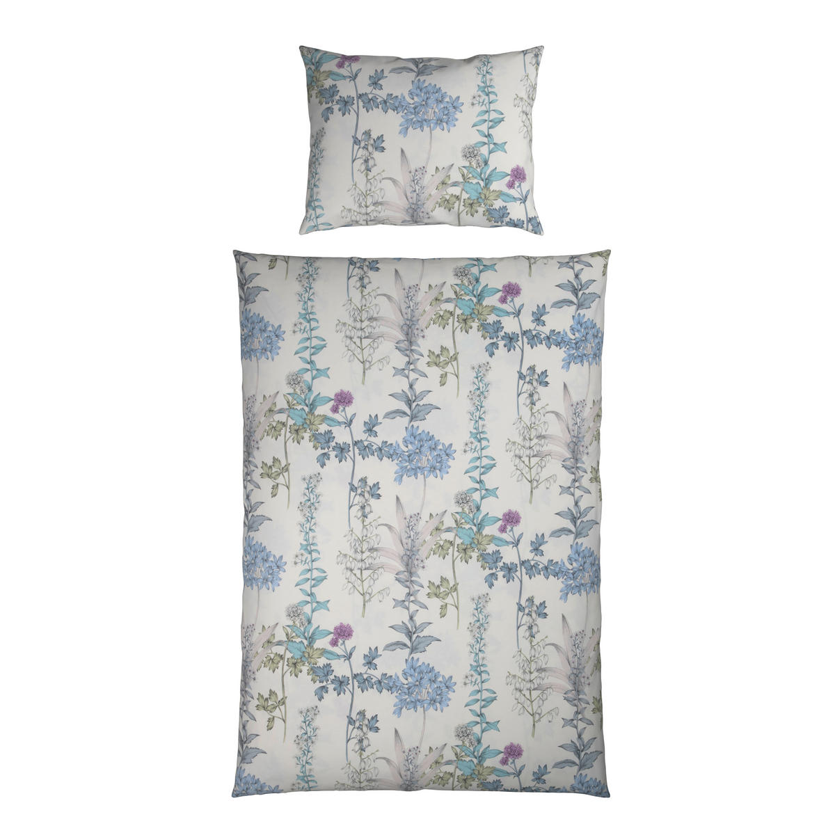 BETTWÄSCHE 2-teilig ATELIER Makosatin 140/200 cm  - Hellblau, Basics, Textil (140/200cm) - Estella