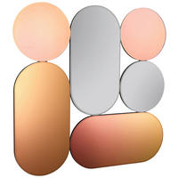 DEKOSPIEGEL 90/90/2 cm    in Freiform  - Multicolor, MODERN, Glas/Holzwerkstoff (90/90/2cm)