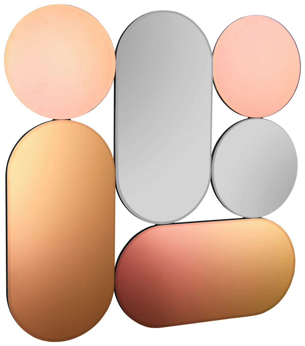 DEKOSPIEGEL 90/90/2 cm    in Freiform  - Multicolor, MODERN, Glas/Holzwerkstoff (90/90/2cm)