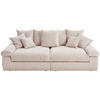 BIGSOFA Cord Naturfarben  - Schwarz/Naturfarben, Design, Kunststoff/Textil (260/90/140cm) - Ambia Home