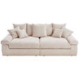 BIGSOFA Cord Naturfarben  - Schwarz/Naturfarben, Design, Kunststoff/Textil (260/90/140cm) - Ambia Home
