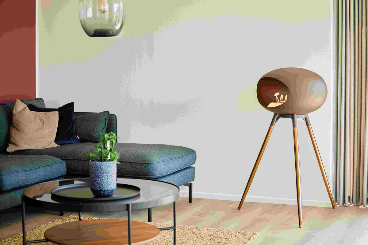 LE FEU DOME KAMIN NA ETANOL - mokka, Basics, metal (59/68/106cm)