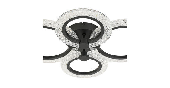 LED-DECKENLEUCHTE 59/45/9 cm   - Schwarz, Design, Kunststoff/Metall (59/45/9cm) - Novel