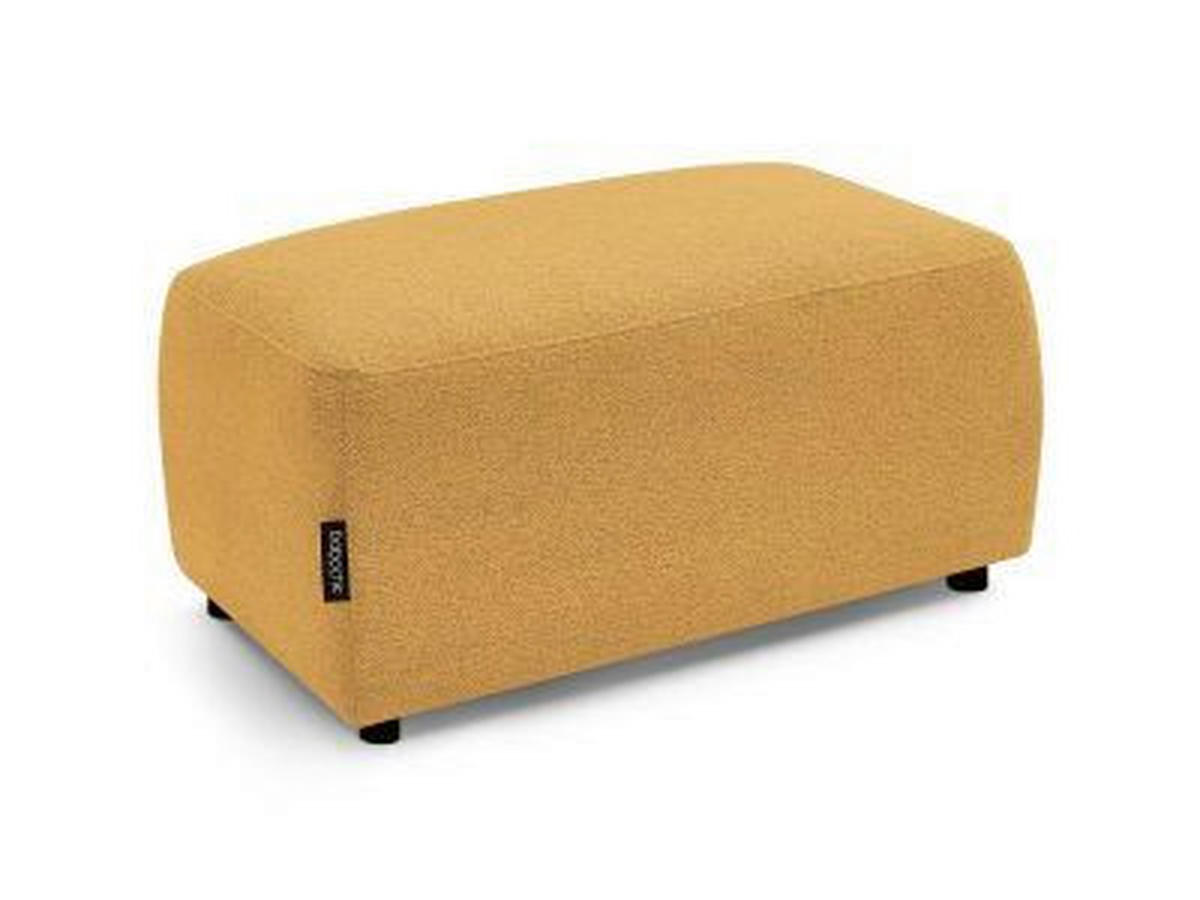 HOCKER ATILLA Flachgewebe Gelb  - Gelb/Schwarz, MODERN, Kunststoff/Textil (92/44/48cm)