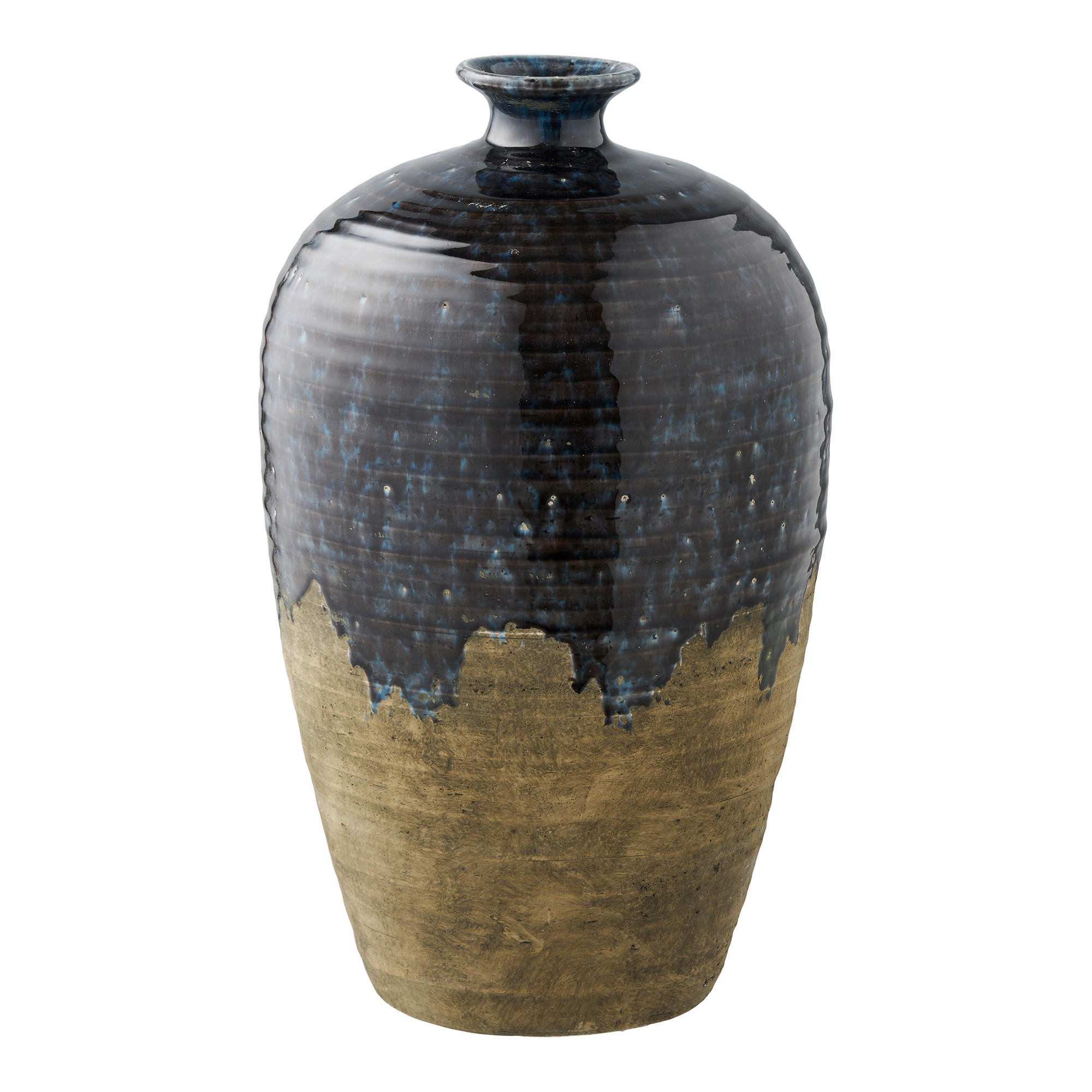 VASE Vase  - Braun/Dunkelblau, Basics, Keramik (27/44,5cm)