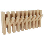 HAKENLEISTE  in Eiche massiv Eichefarben  - Eichefarben, Natur, Holz (38/17/5,1cm) - Linea Natura