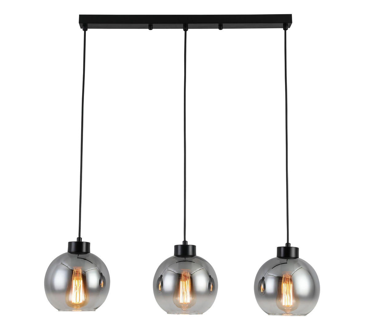 SVJETILJKA VISEĆA    72/18/120 cm    Smokey  - boje kroma/antracit, Lifestyle, staklo/metal (72/18/120cm) - Dieter Knoll