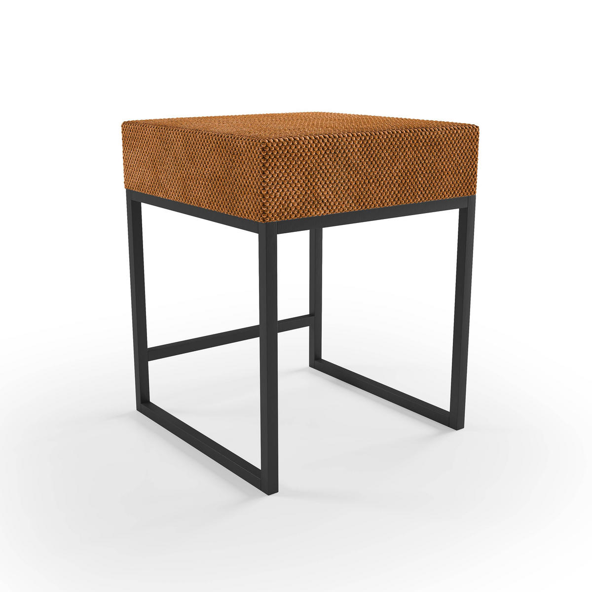 NACHTTISCH 45/55/45 cm  in Orange  - Schwarz/Orange, Design, Textil/Metall (45/55/45cm) - Esposa