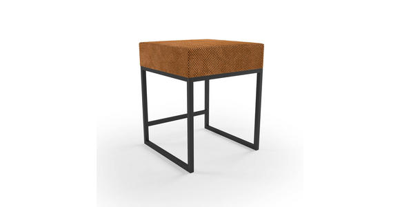 NACHTSCHRANK 45/55/45 cm - Schwarz/Orange, Design, Textil/Metall (45/55/45cm) - Esposa