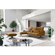 ECKSOFA in Flachgewebe Currygelb  152/259 cm  - Currygelb/Schwarz, Design, Textil/Metall (152/259cm) - Dieter Knoll