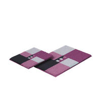 BADEMATTENSET Beere  - Beere, Basics, Kunststoff/Textil (40x50/50x80cm) - Grund