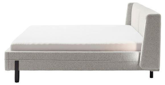 POLSTERBETT Beleuchtung 180/200 cm  in Taupe  - Taupe/Schwarz, MODERN, Textil/Metall (180/200cm) - Novel