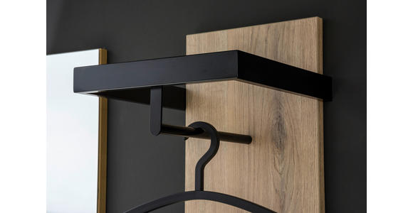 GARDEROBE 3-teilig in 160/200/39 cm - Eichefarben/Anthrazit, Design, Holzwerkstoff (160/200/39cm) - Moderano