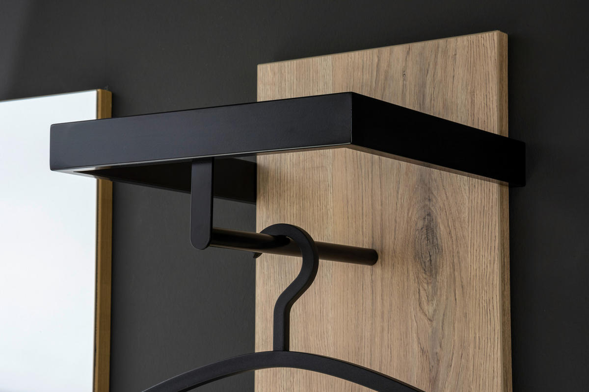 GARDEROBE 3-teilig  in 160/200/39 cm  - Eichefarben/Anthrazit, Design, Holzwerkstoff (160/200/39cm) - Moderano