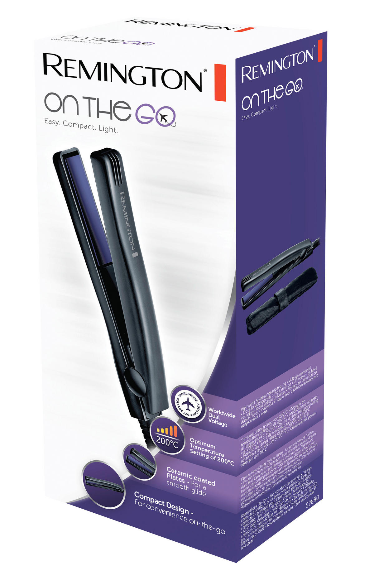 HAARGLÄTTER - Schwarz, Basics, Kunststoff (2/6/15cm) - Russell Hobbs