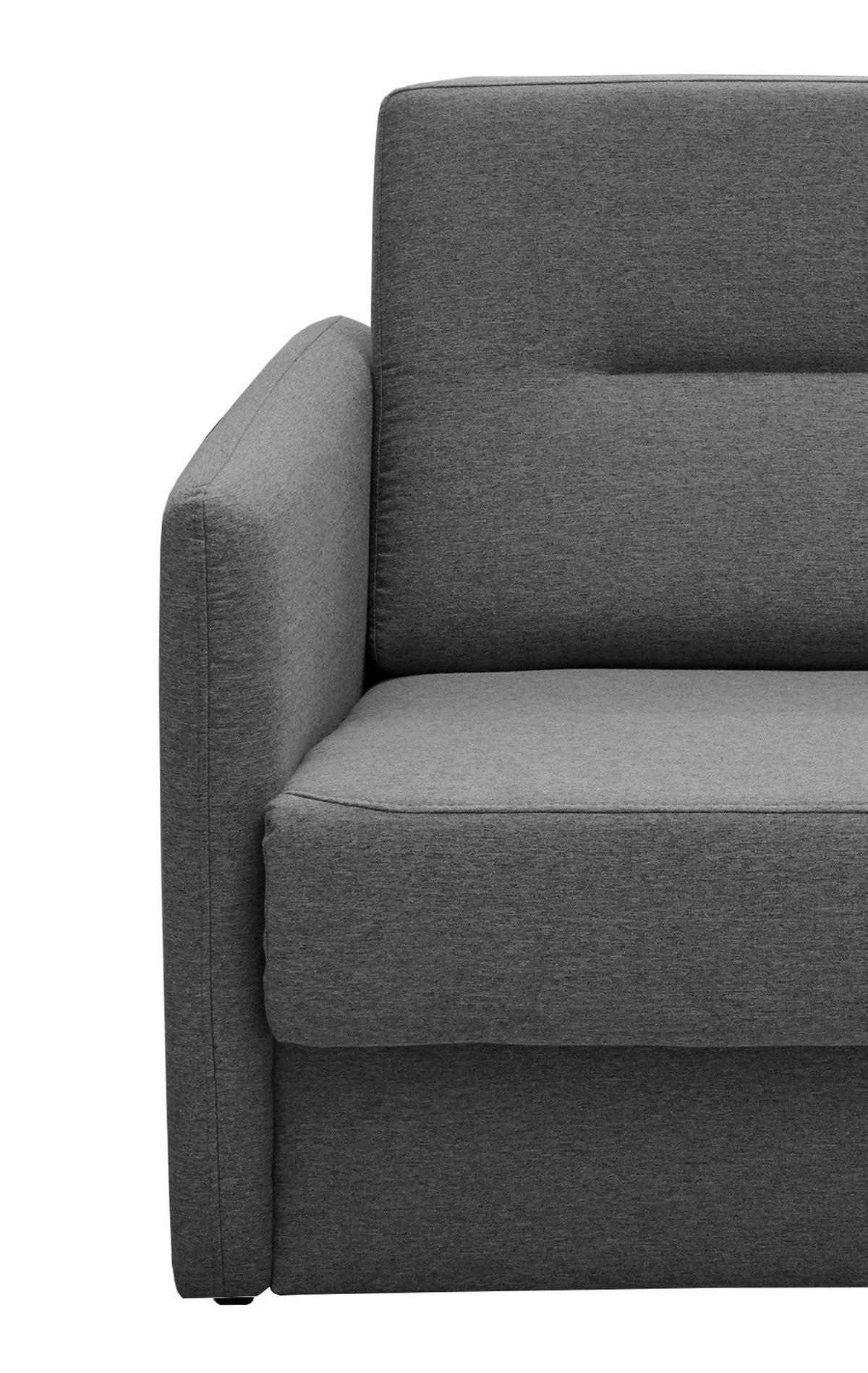 SCHLAFSOFA in Mikrofaser Grau  - Schwarz/Grau, KONVENTIONELL, Kunststoff/Textil (147/89/87cm) - Livetastic
