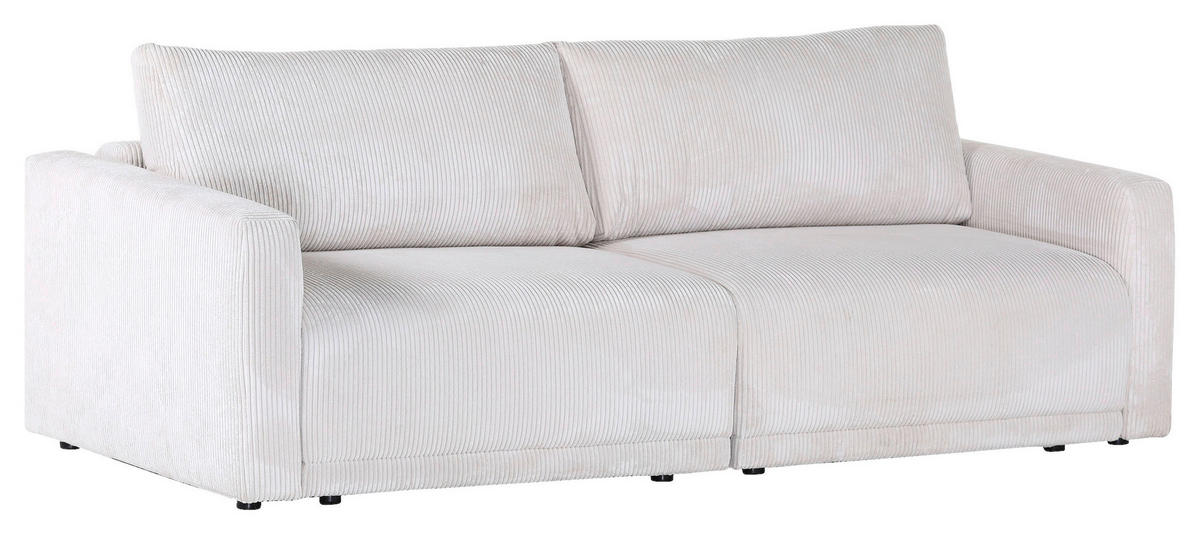 2,5-SEDAČKA, textil, béžová - čierna/béžová, Design, textil/plast (240/70/125cm) - Carryhome