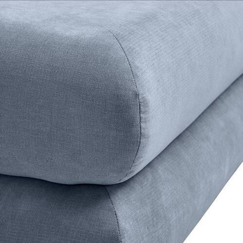 SCHLAFSOFA  mit Stoffauswahl, Liegefunktion, Rücken echt Flachgewebe Blau  - Chromfarben/Blau, Design, Kunststoff/Textil (196/74/90cm) - Carryhome