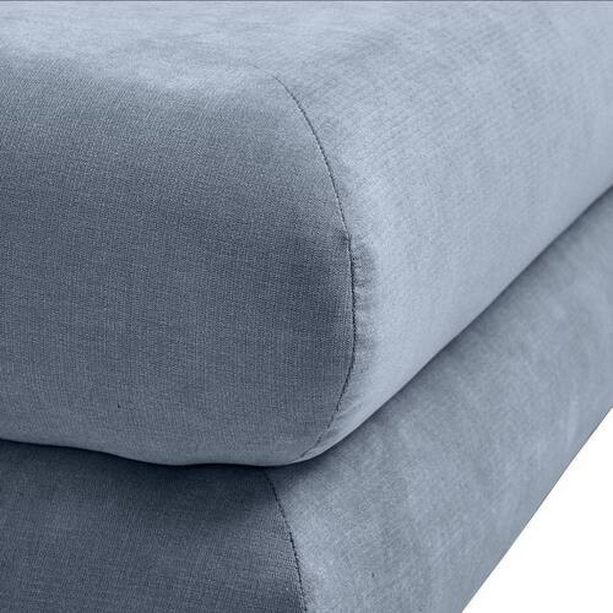 SCHLAFSOFA Flachgewebe Blau  - Chromfarben/Blau, Design, Kunststoff/Textil (196/74/90cm) - Carryhome