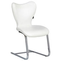 SCHWINGSTUHL  in Echtleder  - Chromfarben/Weiß, Design, Leder/Metall (48/91/64cm) - Joop!