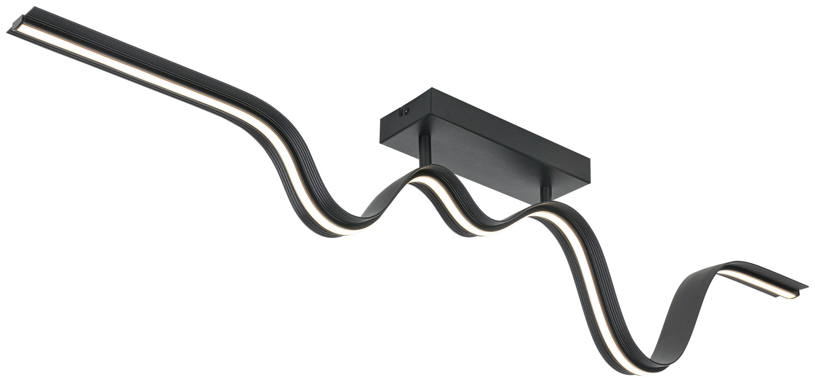 DECKENLEUCHTE 100/8/20,5 cm   - Schwarz, Trend, Kunststoff/Metall (100/8/20,5cm) - Collet's Monde