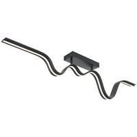 DECKENLEUCHTE 100/8/20,5 cm   - Schwarz, Trend, Kunststoff/Metall (100/8/20,5cm) - Collet's Monde