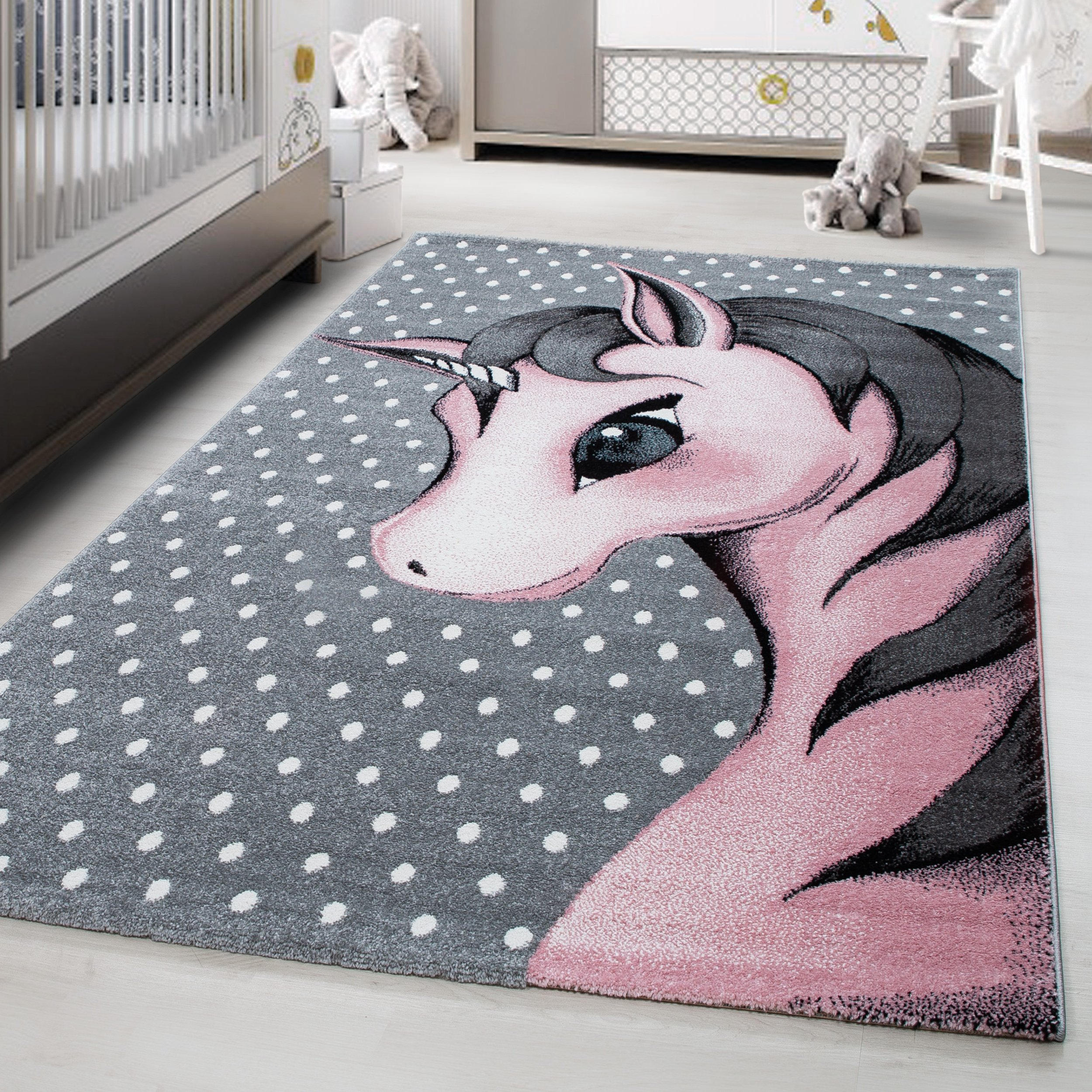 BARNMATTA 80/150 cm Kids 590  - vit/pink, Trend, textil (80/150cm) - Ben'n'jen