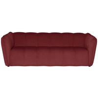 3-SITZER-SOFA LIVOLI in Chenille Bordeaux  - Bordeaux/Schwarz, Design, Kunststoff/Textil (217/70/94cm) - MID.YOU